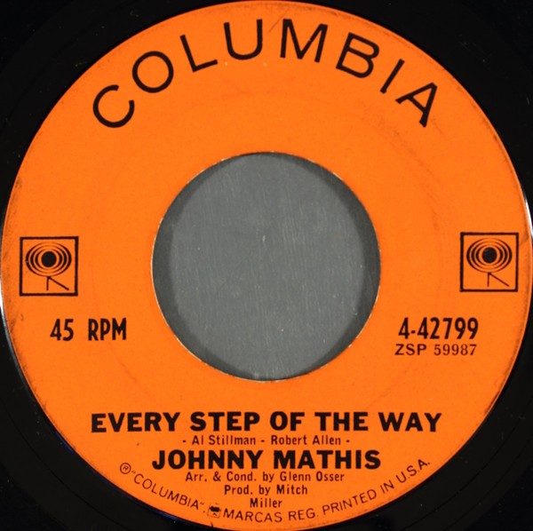 Johnny Mathis – Every Step Of The Way/No Man Can Stand Alone (7" Vinyl)