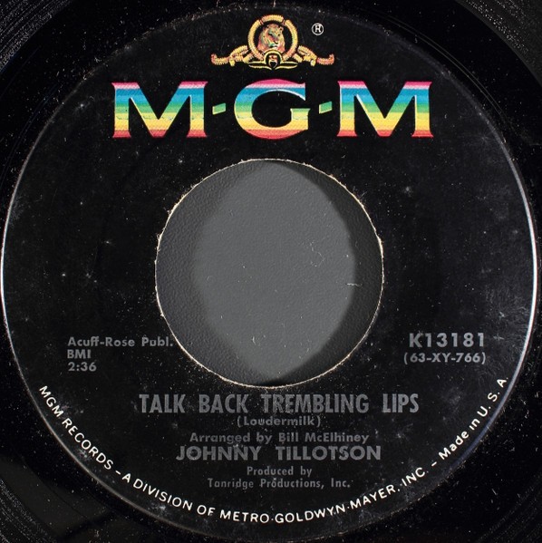Johnny Tillotson – Talk Back Trembling Lips / Another You (7" Vinyl)