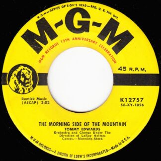 Tommy Edwards – The Morning Side Of The Mountain / Please Mr. Sun (7" Vinyl)