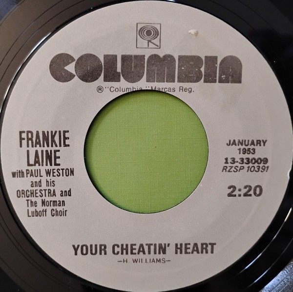 Frankie Laine – Your Cheatin' Heart / Jezebel (7" Vinyl)