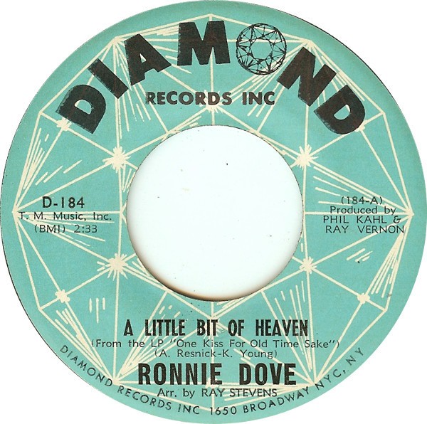 Ronnie Dove – A Little Bit Of Heaven/ If I Live To Be A Hundred (7" Vinyl)