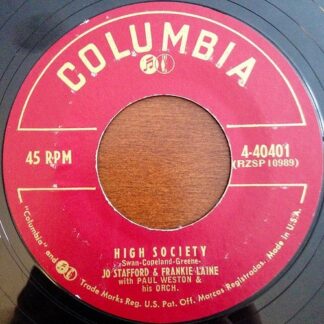 Jo Stafford & Frankie Laine With Paul Weston & His Orch. – High Society/Back Where I Belong (7" Vinyl)
