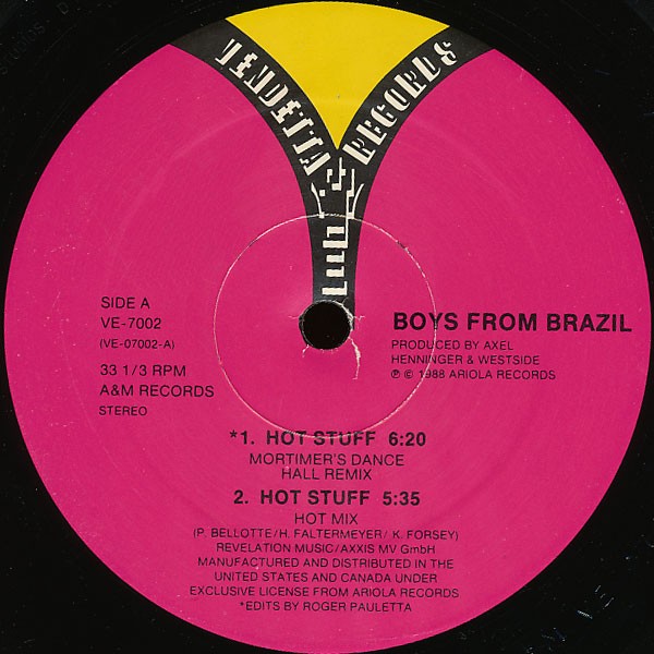 Boys From Brazil – Hot Stuff (Vinyl)
