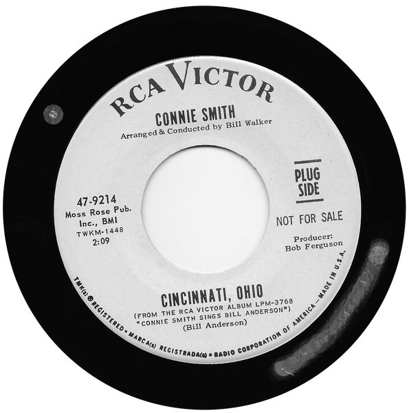 Connie Smith – Cincinnati, Ohio / Don't Feel Sorry For Me (7" Vinyl Promo)