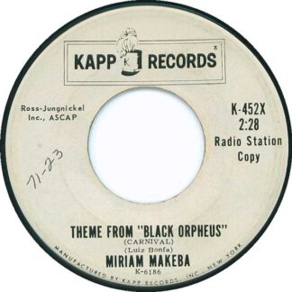 Miriam Makeba – Theme From "Black Orpheus"/Can't Cross Over (7" Vinyl Promo)