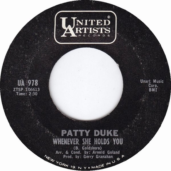 Patty Duke – Whenever She Holds You/Nothing But You (7" Vinyl)