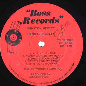 Winston Hewitt ‎– Reggae Medley (Vinyl)